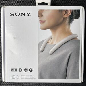 Sony SRS-NB10 Neckband Speaker With Charger In Box Gray Works Great!